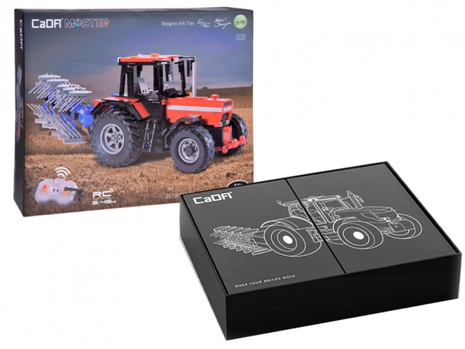 Duży zestaw bloków 1675-ele 1:17 Traktor + pług zdalnego sterowania ZA5251