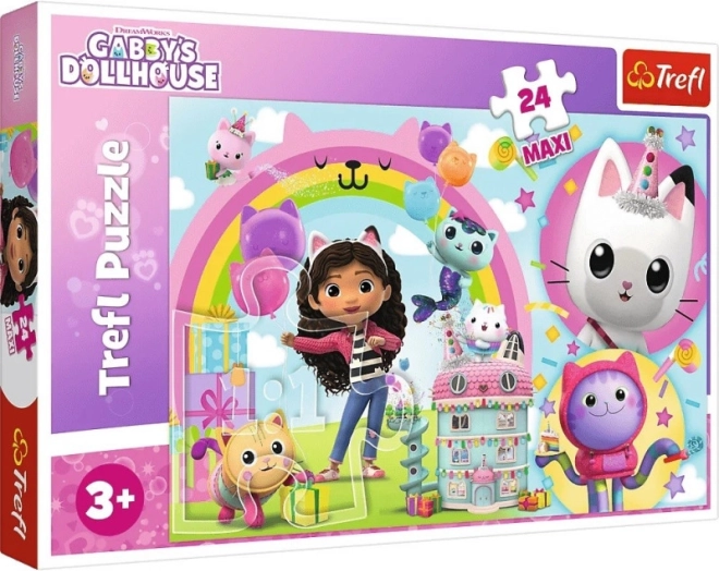 Puzzle Trefl Maxi 24 elementy KOCI DOMEK GABI – Radosna Gabi