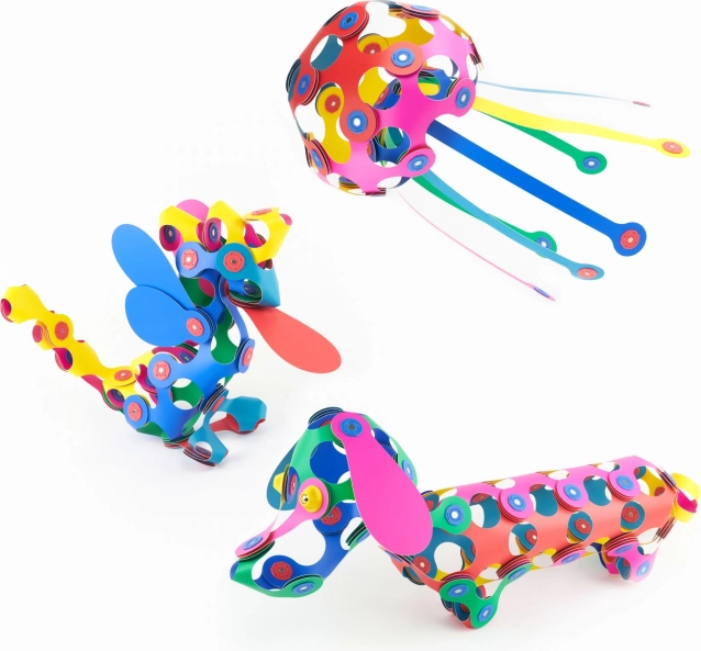 Magnetyczne klocki Clixo Super Rainbow, 60 sztuk