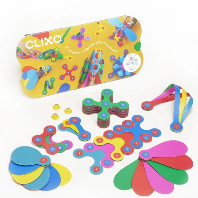 Tęczowe magnetyczne puzzle Clixo, 42 elementy