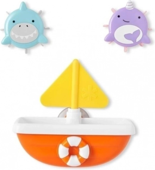 Zestaw zabawek do kąpieli SKIP HOP ZOO TIP & SPIN BOAT