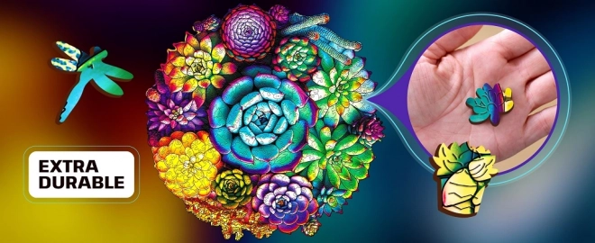 Drewniane puzzle EscapeWelt Sukulenty 200 elementów