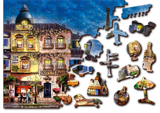 Drewniane puzzle Śniadanie w Paryżu 2w1