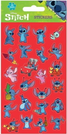 Naklejki Lilo i Stitch czerwone, 25 szt.