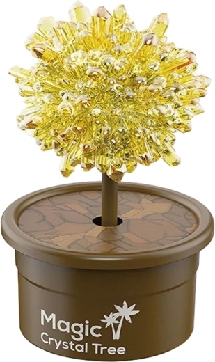 Wizualnie urzekające złote drzewko kryształowe