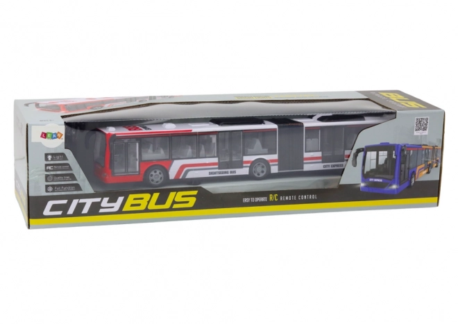 RC zdalnie sterowany miejski autobus czerwony/biały