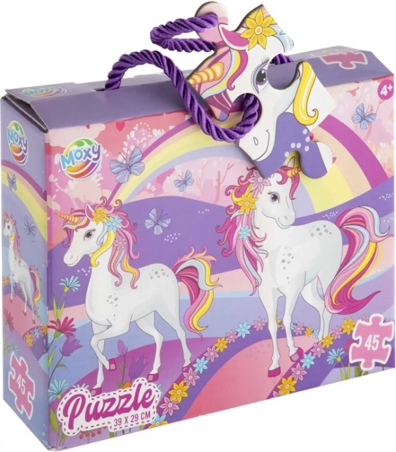 MOXY Puzzle Jednorogi 45 kawałków