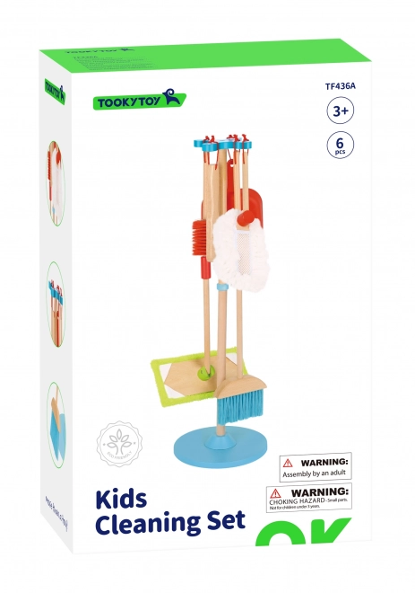 Drewniany zestaw do sprzątania dla dzieci Tooky Toy