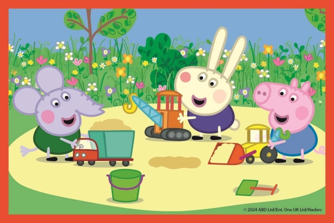 CLEMENTONI Klocki obrazkowe Świnka Peppa, 6 kostek