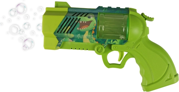 Pistolet do baniek mydlanych dinozaur z efektem świetlnym – zielony