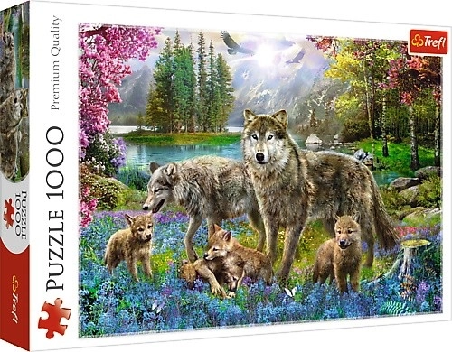 Puzzle 1000 elementów – Rodzina wilków