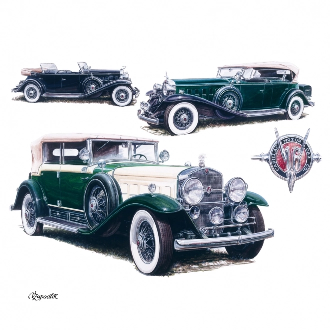 Kalendarz notatkowy Classic Cars – Václav Zapadlík, 2025, 30 × 30 cm