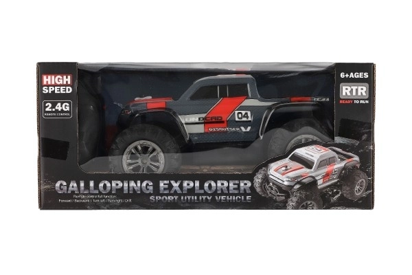 Auto RC Pick Up Terenowy szaro-czerwony