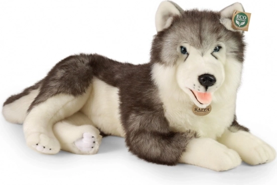 Pluszowy pies husky leżący 60 cm ECO‑FRIENDLY od RAPPA