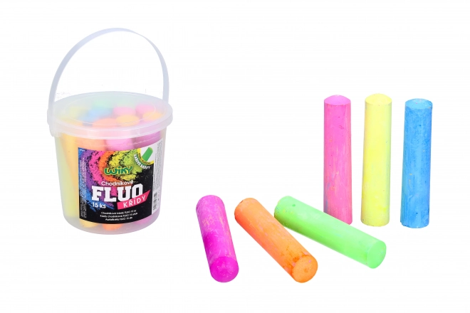 Kreda chodnikowa FLUO 15 szt.