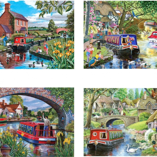 HOP Puzzle Rejs po wodnych kanałach 4x500 elementów