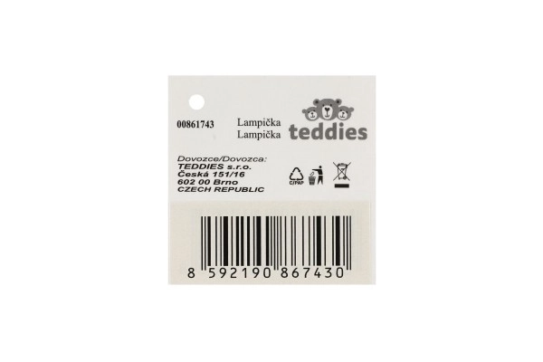 Mini lampka z jednorożcem na stół plastikowa 8,5x11cm na baterie 3 kolory