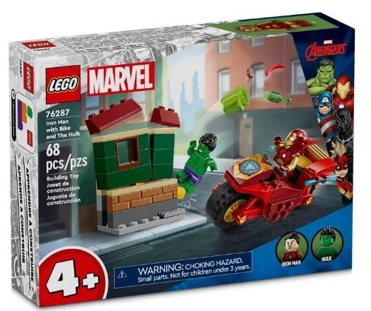 LEGO Marvel Super Heroes 76287 Iron Man na motocyklu i Hulk