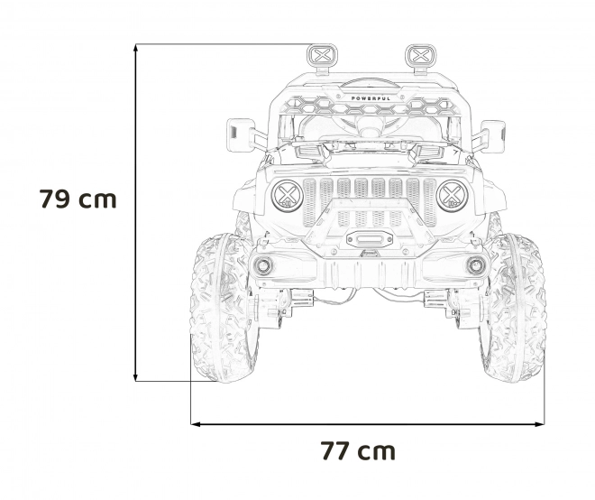Off Road różowy dziecięcy samochód elektryczny