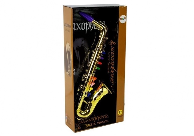 Instrument saksofonowy w kolorze złotym