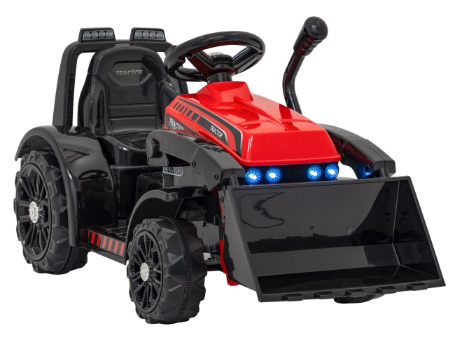 Dziecięcy traktor elektryczny z lemieszem – Czerwony