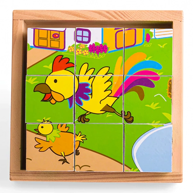 Puzzle obrazkowe bloki Zwierzęta