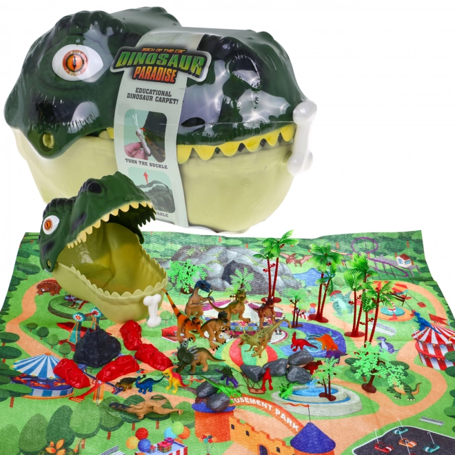 "Świat dinozaurów" zestaw figurek dla dzieci 3+ Głowa dinozaura + podkładka na krajobraz