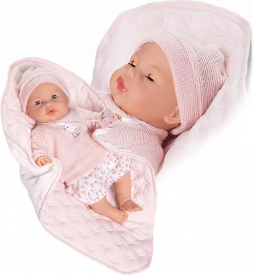 Mrugająca lalka bobas Antonio Juan z dźwiękami - 37 cm