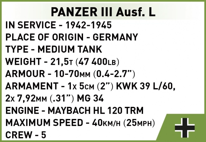 Model czołgu Panzer III Ausf. L
