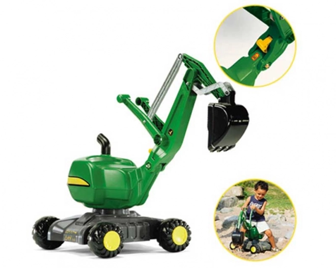 Dziecięca koparka na kołach John Deere