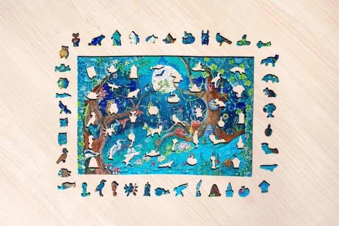 Drewniane puzzle magiczny las 500 elementów