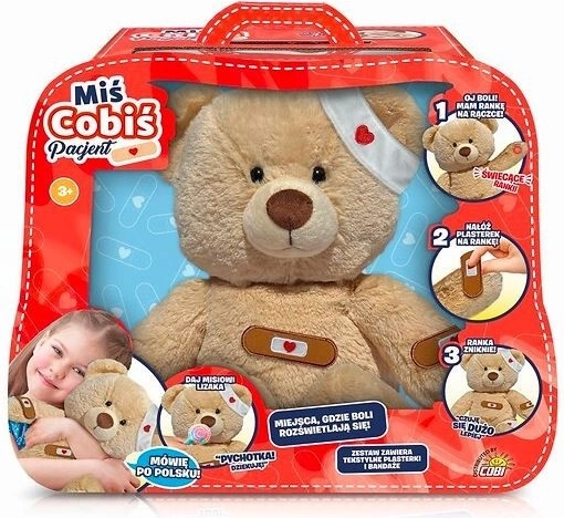 Maskot miś Cobis Pacjent