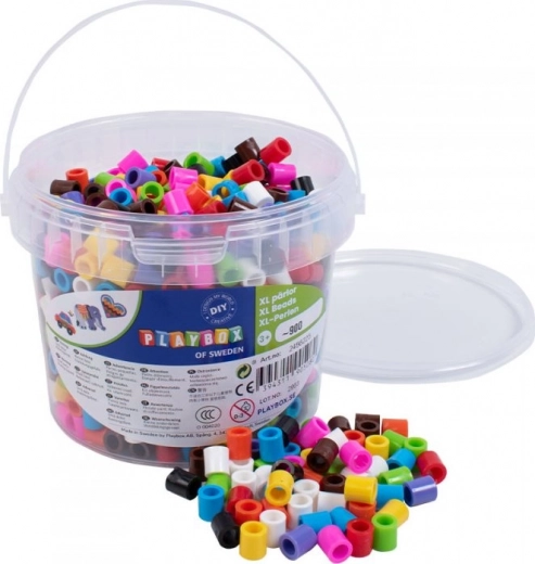 PLAYBOX Prasowane koraliki XL w wiaderku 950 szt.