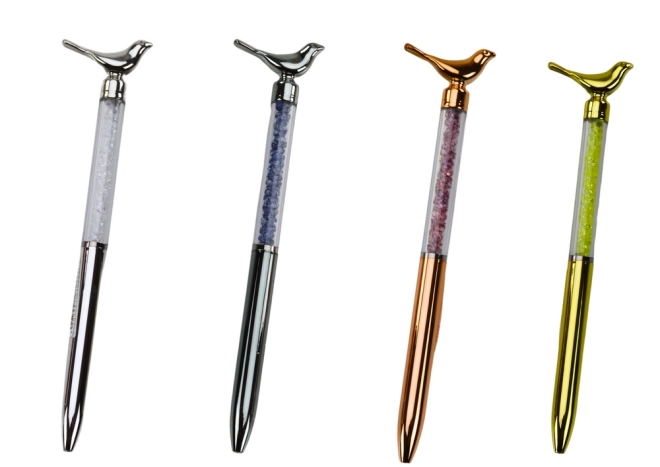 Długopis z niebieską końcówką Birds Diamonds 0,7 mm Mix