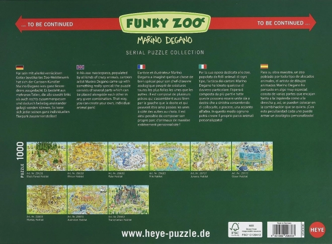 Heye puzzle Szalona ZOO: Wybieg dla małp 1000 elementów