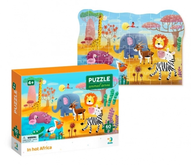 DODO Puzzle Zwierzęta: Upał w Afryce 60 elementów