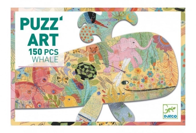 Zarysowe puzzle wieloryb