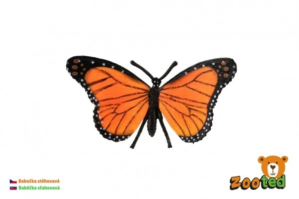 Motyl Monarcha wędrowny (pawik) plastikowy 11cm w woreczku