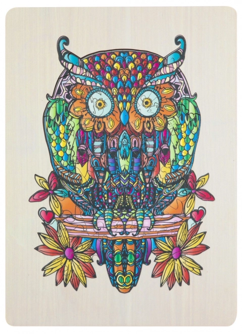 Konturowe puzzle sowa