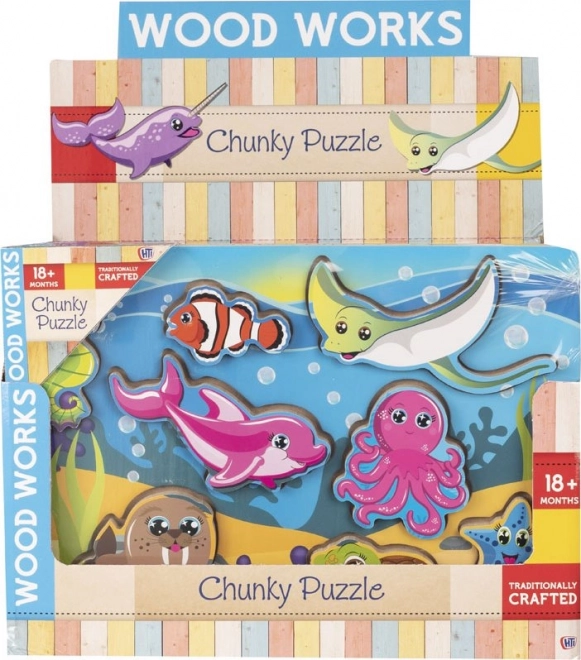 Drewniane Puzzle Podwodny Świat