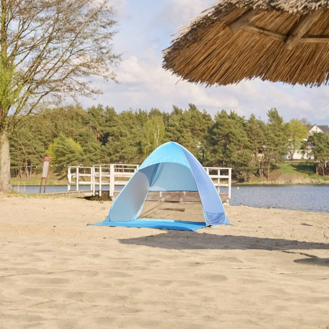 Samorozkładający się plażowy namiot niebieski