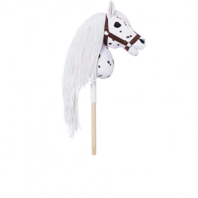 Koń na kijku Hobby Horse z kolekcji HOPPIHORSE Sport Edition w kolorze białego lamparta