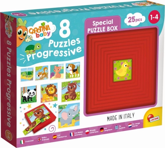 Progresywne puzzle maluchy 8 w 1 LISCIANI