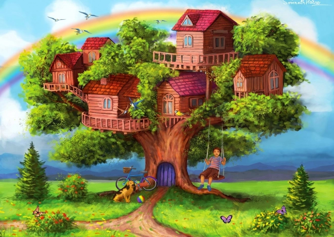 Puzzle Domki na drzewie 1000 elementów