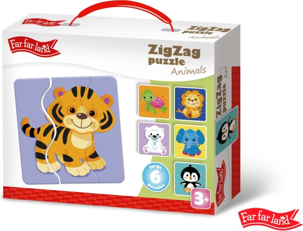 Puzzle ZigZag Zwierzątka Far Far Land 6 Obrazków