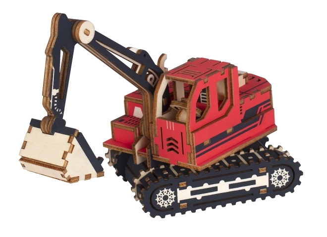 Drewniane 3D puzzle Rypadło Czerwone