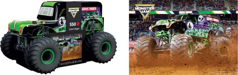 Puzzle w metalowym pudełku Monster Jam Grave Digger 550 elementów
