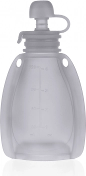 Silikonowa napełniana saszetka na żywność dla dzieci, Transparent Grey