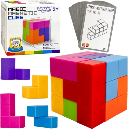 Woopie magnetyczna kostka tetris z kartami zadań