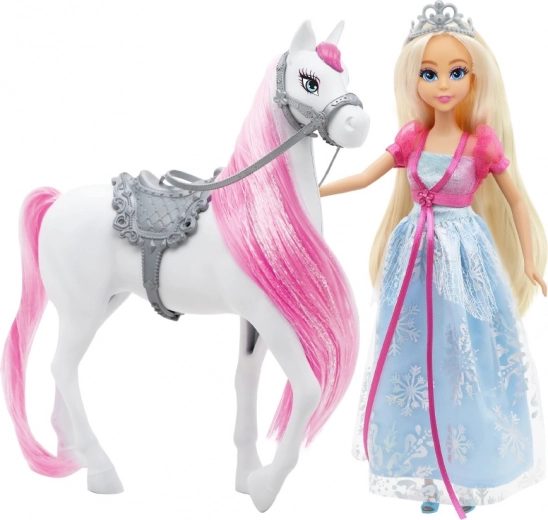 Konik z uzdą i siodłem